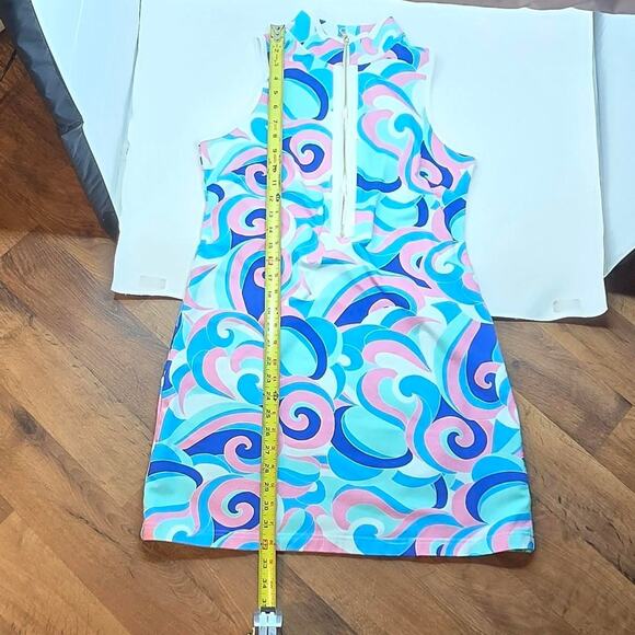 Boston Proper chic zip printed sleeveless dress size medium - Picture 5 of 8